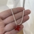 Collar de acero blanco con dije de Estrella de vidrio