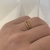 Anillo doble con flores de acero dorado