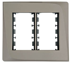 Placa + Bastidor 4x4 Champagne suave