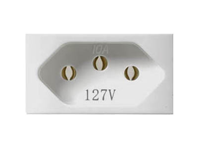 Tomada 2P+T com Gravação Sem Placa 127V