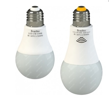 Lâmpada LED Bulbo 6500K Sensor de presença