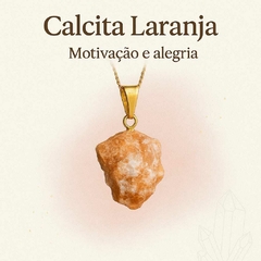 Pingente Calcita Laranja Bruta