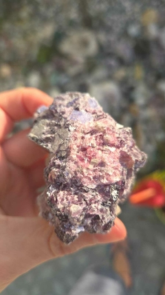 Imagem do Lepidolita com Inclusão de Turmalina Rosa e Cristal - Peça para Colecionador