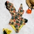 Body estampado floral com decote na internet