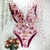 Body estampado floral com decote