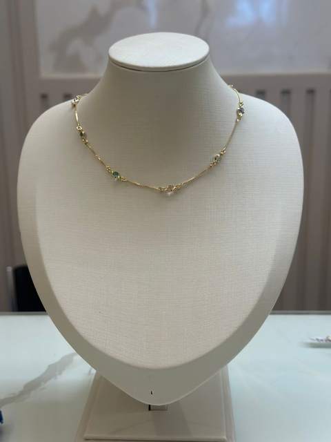 Chocker zircônia colorida