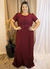 Vestido Plus Size - Malha Crepe Vinho