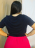 Blusa Plus de Manga Curta Plus Preta na internet