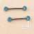 Mamilo flat azul - Stella Piercing's