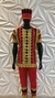 Conjunto Masculino de Luxo Vermelho e Dourado