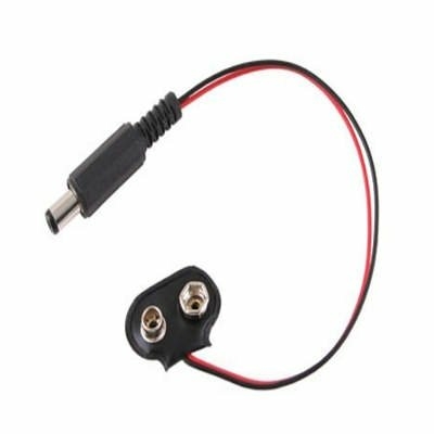 Clip De Bateria De 9V Com Plug P4 2,1mm Para Arduino - FC