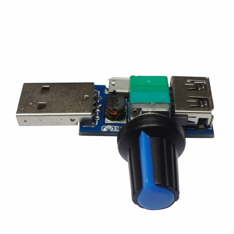 Módulo Controlador De Velocidade PWM 4-12V Com USB Macho/Fêmea