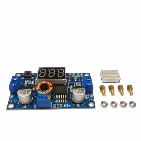 Módulo Conversor DC Step Down 5A XL4015 Com Voltímetro