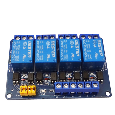 Módulo Rele 3V 10A 4 Canais Com Borne KRE Para ESP32