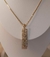 Colar Love com Zirconia Dourado