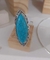 Anel Prata Boho com Pedra Azul