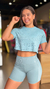 T-Shirt Cropped Mesh Alto Giro