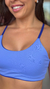 Top Dupla Face Alças Ajustáveis Azul Total - Ihuuu Fitness e Beachwear