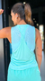 Regata Eterna Gola Redonda Com Tule Verde Tropical - comprar online