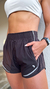 Shorts Sobreposto Refletivo Marrom Intenso - Ihuuu Fitness e Beachwear