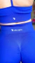 Legging Cos Alto Seamless Ziper na Barra Azul Total - Ihuuu Fitness e Beachwear