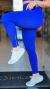 Legging Cos Alto Seamless Ziper na Barra Azul Total na internet