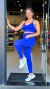 Legging Cos Alto Seamless Ziper na Barra Azul Total