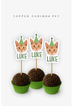 Topper personalizado carinha PET - loja online