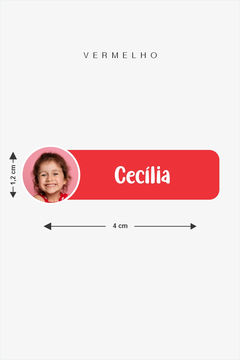 Imagem do Etiquetas Termocolantes com foto Escolares Personalizadas – 4 x 1,2 cm