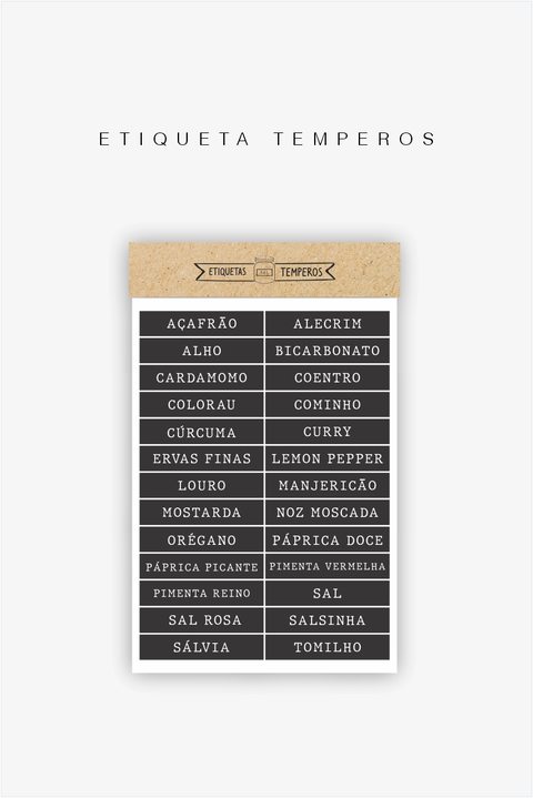 Etiquetas Adesivas para Temperos - comprar online