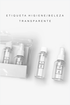 Etiquetas Adesivas Transparente – Beleza e Higiene | Cartela com 12 Unidades - loja online