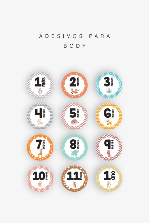 Adesivos para Body – Kit Mesversário Personalizado - comprar online