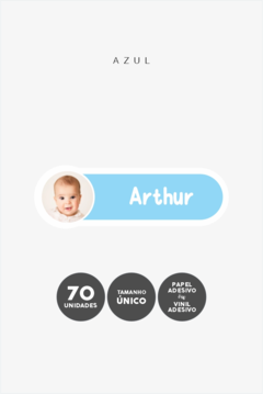Etiquetas Escolares Personalizadas com Foto – Kit com 70 Unidades | 4 x 1,3 cm na internet