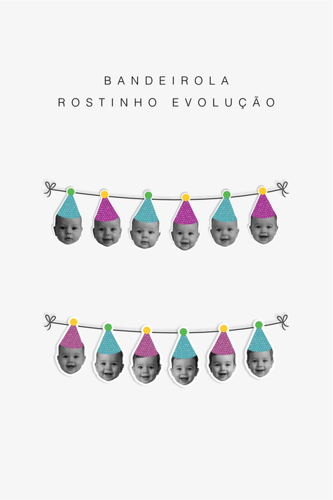 Bandeirola Personalizada Rostinho Evolução - comprar online