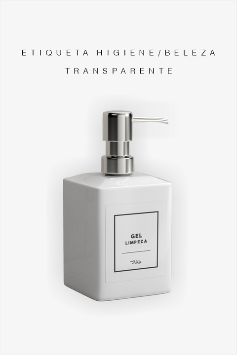 Etiquetas Adesivas para Beleza e Higiene – Kit Personalizado com 12 Unidades Transparentes - comprar online