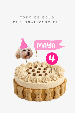 Topo de bolo personalizado carinha PET - Copy+Arts - Papelaria Personalizada, Etiquetas Escolares e Produtos Exclusivos para Festas