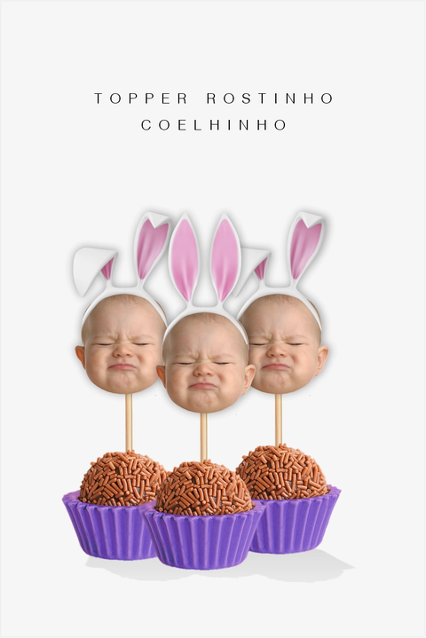 Topper rostinho Páscoa - comprar online