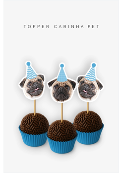 Topper personalizado carinha PET na internet