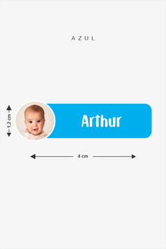Etiquetas Termocolantes com foto Escolares Personalizadas – 4 x 1,2 cm - loja online