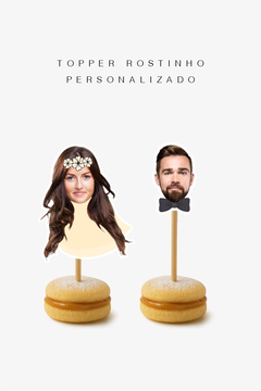 Topper rostinho Noivos - comprar online