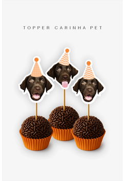 Topper personalizado carinha PET - comprar online