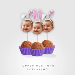 Topper de Páscoa personalizado para docinhos