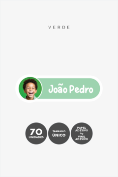 Imagem do Etiquetas Escolares Personalizadas com Foto – Kit com 70 Unidades | 4 x 1,3 cm