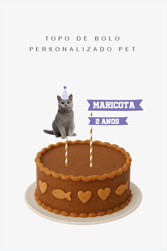 Topo de bolo personalizado carinha PET - comprar online