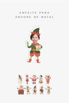 Enfeites de Árvore de Natal Família/Colaboradores Personalizados - Copy+Arts - Papelaria Personalizada, Etiquetas Escolares e Produtos Exclusivos para Festas