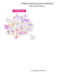 Piedras Resina conicas Mariposa 8mm Bolsa por 36 Unid - comprar online