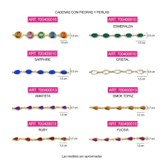 CADENAS CON PIEDRAS Y PERLAS en internet