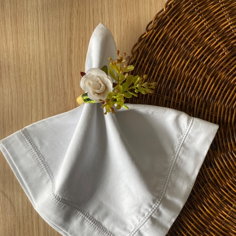 Par (2 unidades) Porta guardanapo mini rosa branca