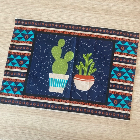 Americano cactos azul 28x40cm