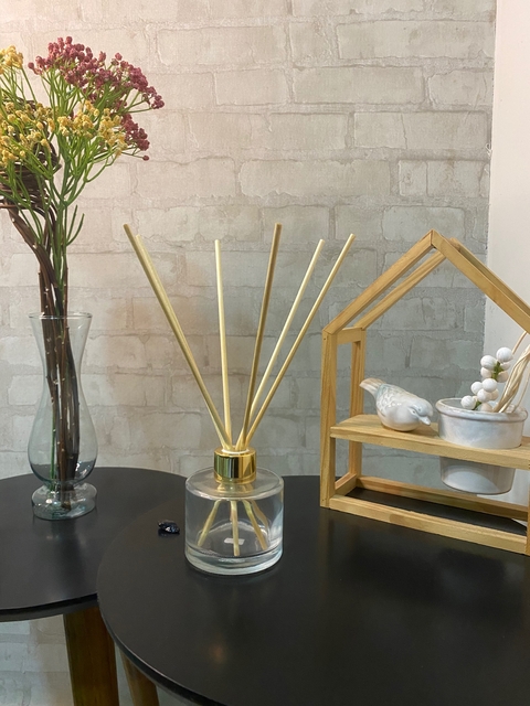 Vidro para difusor 140 ml redondo dourado